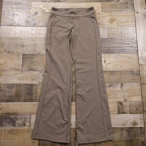 Athleta Kickbooty Yoga Pants Women’s Medium Tall Brown Wide Leg Stretch Supplex